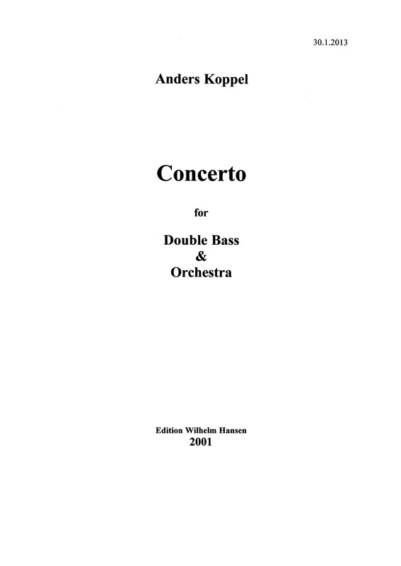 Concerto For Double Bass & Or.