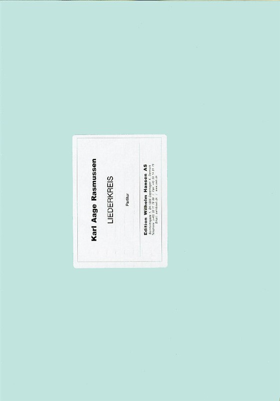 Karl Aage Rasmussen: Liederkreis (Score)