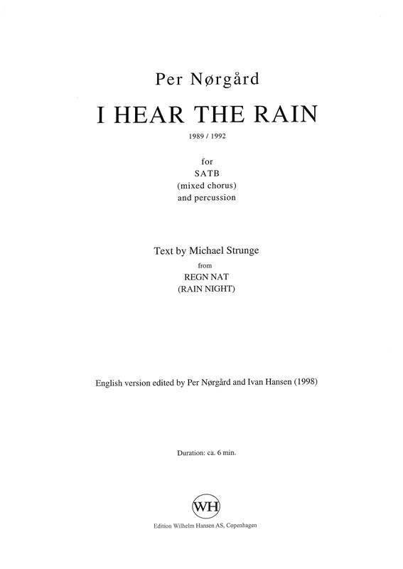 I Hear The Rain