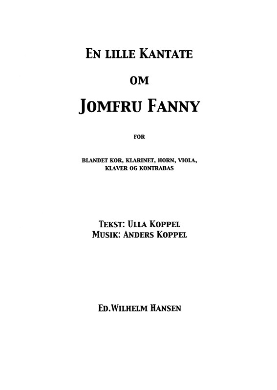 En Lille Kantate Om Jomfru F.