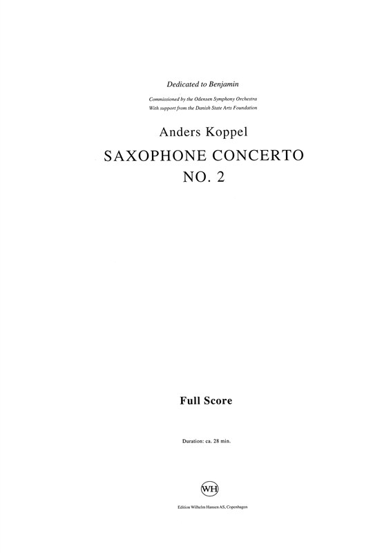 Koppel Concerto No. 2 For Sax Score