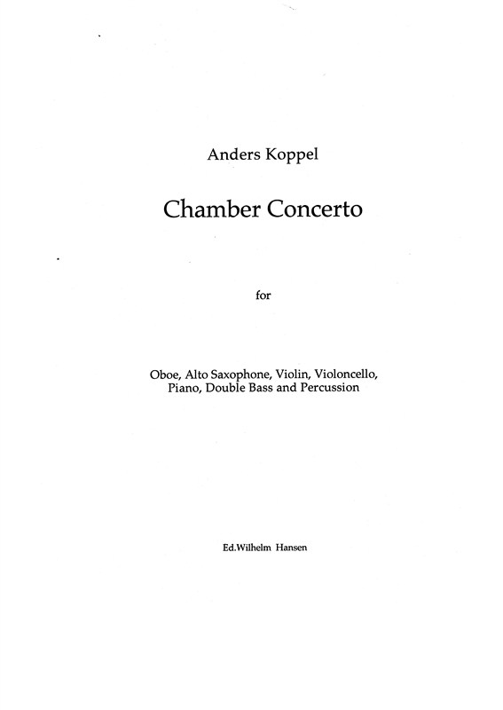 Koppel Chamber Concerto Cham Sc