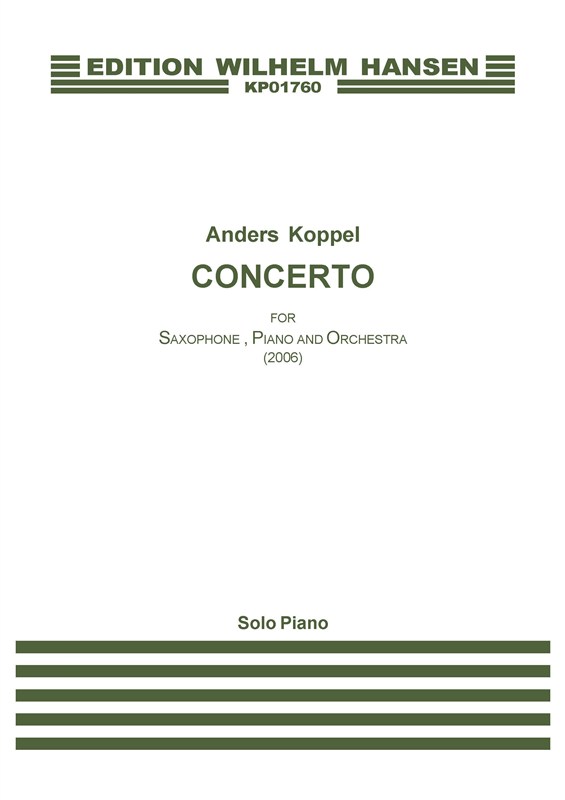 CONCERTO FOR SAXOPHONE, PIANO AND ORCHESTRA