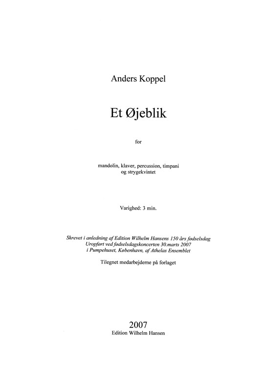 ET ØJEBLIK