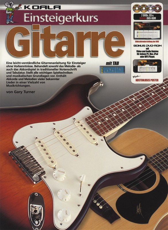 Einsteigerkurs Gitarre Gtr Bk/Cd/Dvd