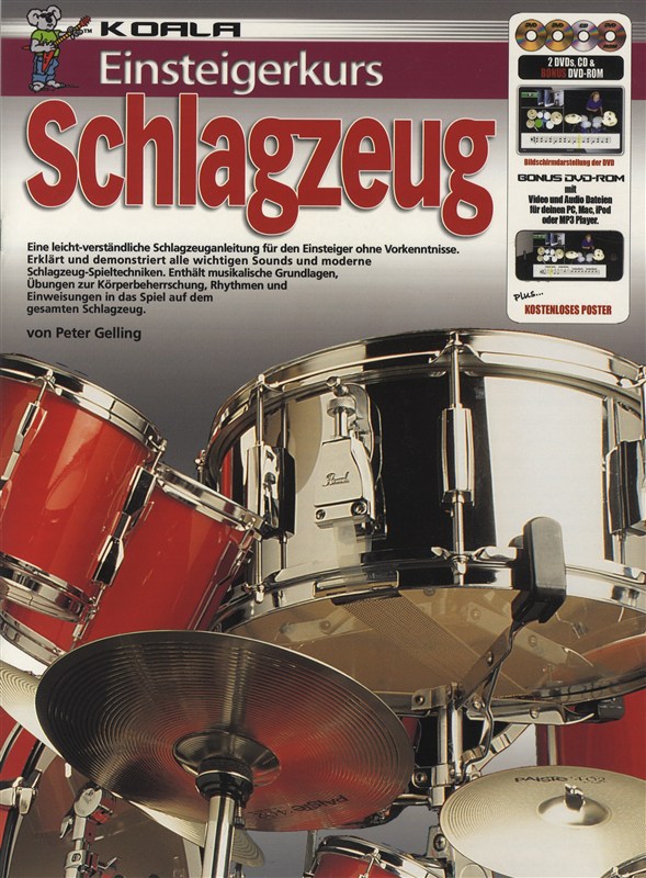 Einsteigerkurs Schlagzeug Bk/Cd/Dvd