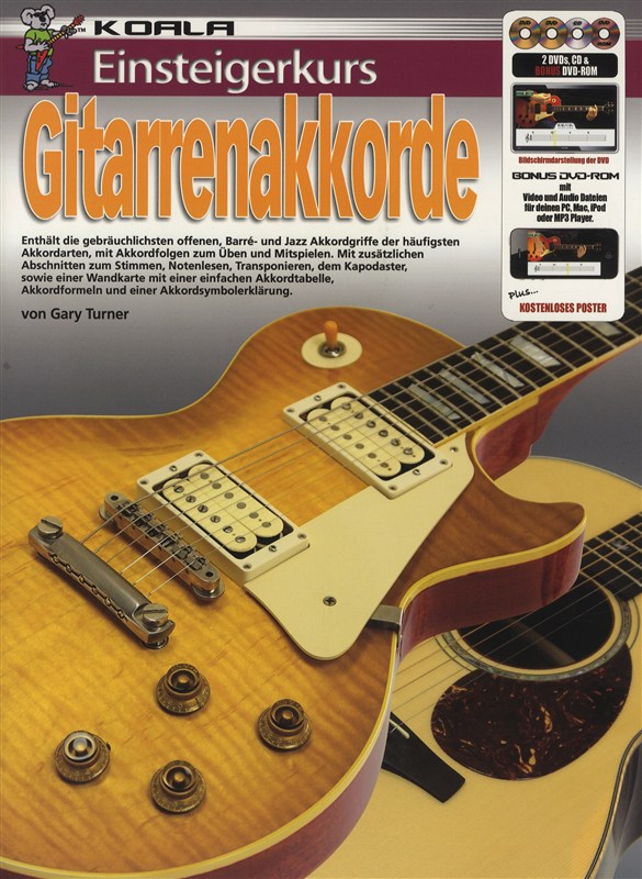 Einsteigerkurs Gtr Akkorde Bk/Cd/Dvd