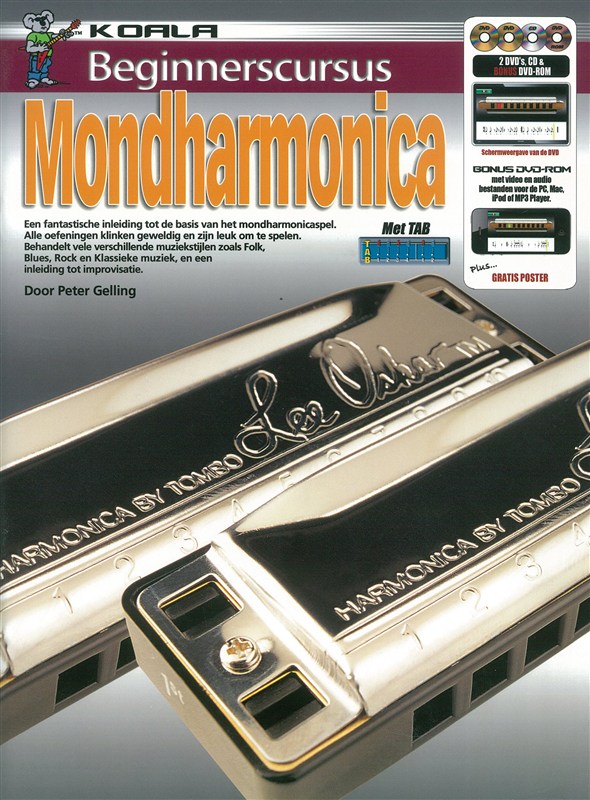 Beginnerscursus: Mondharmonica (Dutch) (Book/CD/2 DVDs/DVD-ROM)