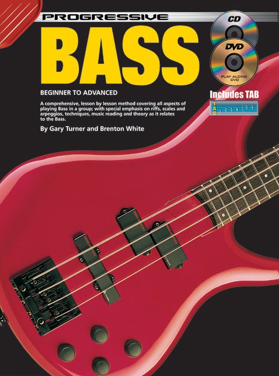 Progressive Bass Bgtr Bk/Cd/Dvd