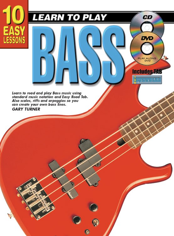 10 Easy Lessons Bass Bgtr Bk/Cd/Dvd