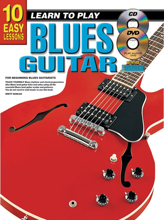 10 Easy Lessons Blues Gtr Bk/Cd/Dvd