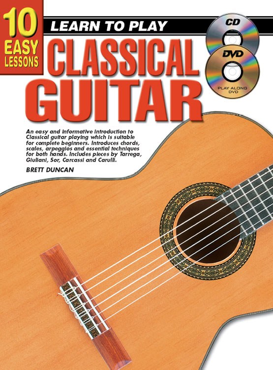10 Easy Lessons Class Gtr Bk/Cd/Dvd