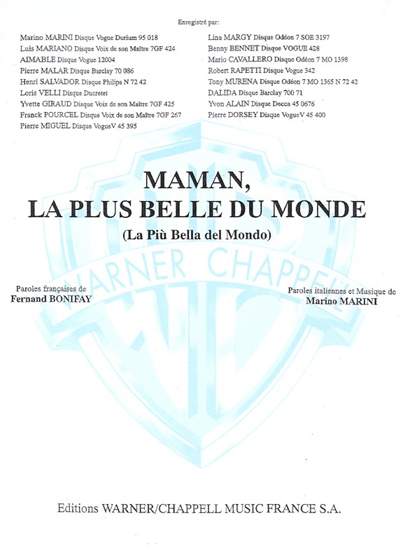 Luis Mariano: Maman, la Plus Belle du Monde (La Più Bella del Mondo)