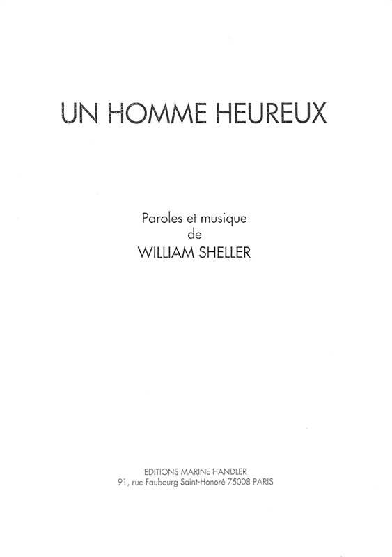 William Sheller: Homme Heureux (Un)