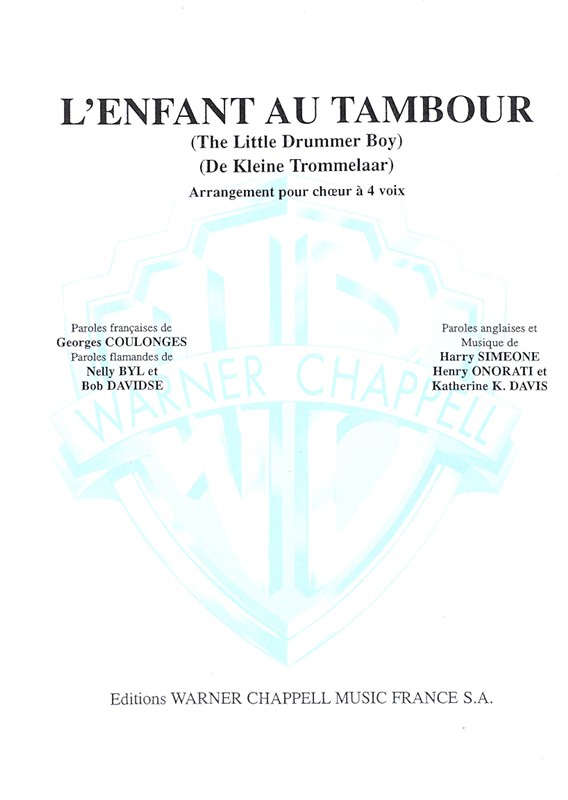 Enfant Au Tambour (L?) (The Little Drummer Boy - de Kleine Trommelaar) (Satb)