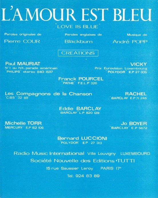 Vicky Leandros: L'Amour Est Bleu