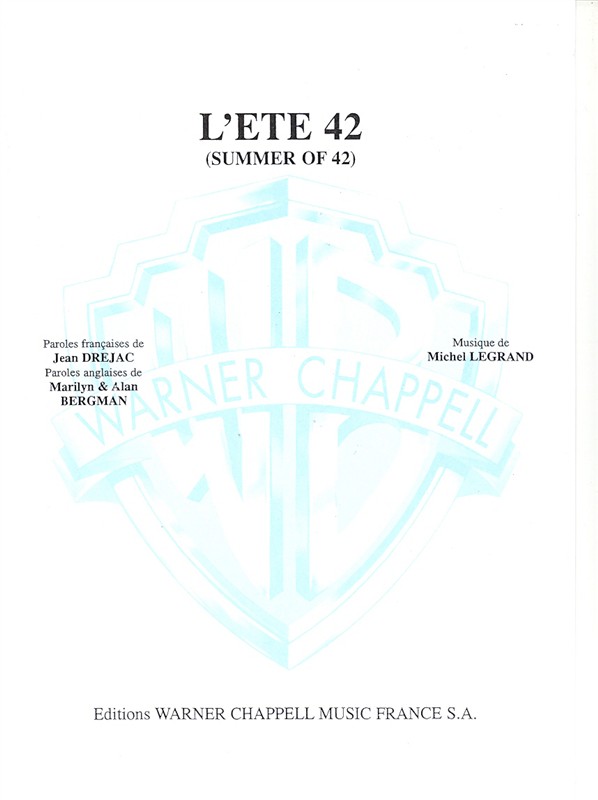 Michel Legrand: Été 42 (L?) (Summer of 42)