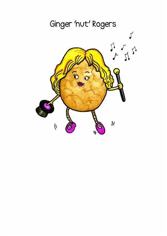 Mildew Design: Ginger 'Nut' Rogers - Greeting Card