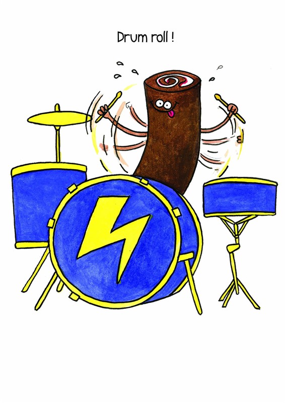 Mildew Design: Drum Roll! - Greeting Card