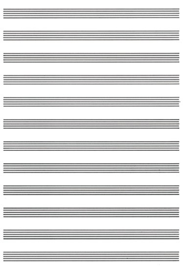 Ivory Manuscript Paper: 12 Stave - 4 sheets