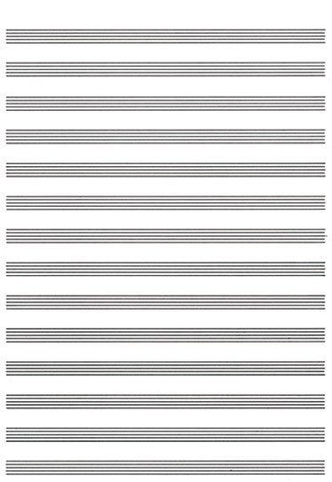 Carta da Musica (Cuadernillo, Papier à Musique)