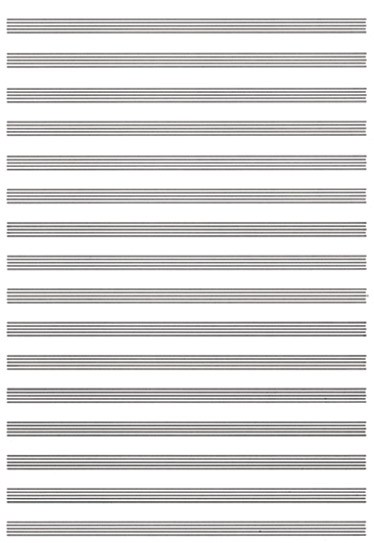 Carta da Musica (Cuadernillo, Papier à Musique)