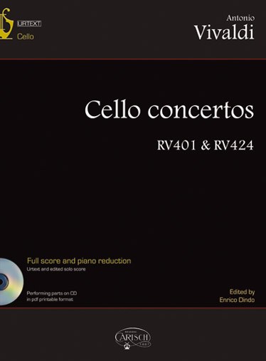 VIVALDI ANTONIO CELLO CONCERTOS RV401/RV424 BK/CD