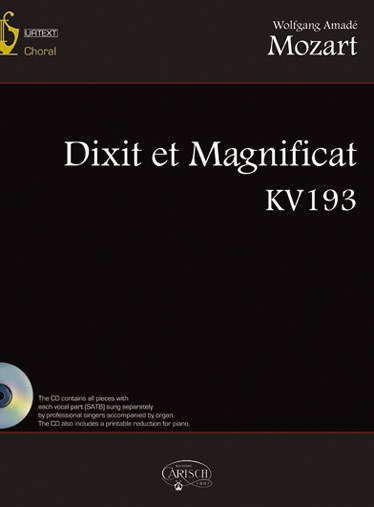 MOZART WOLFGANG AMADEUS DIXIT ET MAGNIFICAT KV193 BK/CD