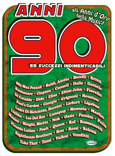 Anni 90, 69 successi indimenticabili.