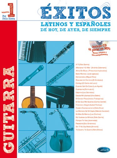 SIERRA F EXITOS LATINOS Y ESP GTR BK/CD