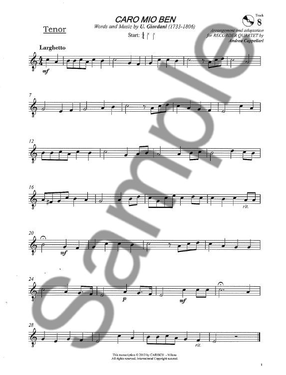 Cappellari Recordr Trios 4tets Bk/Cd