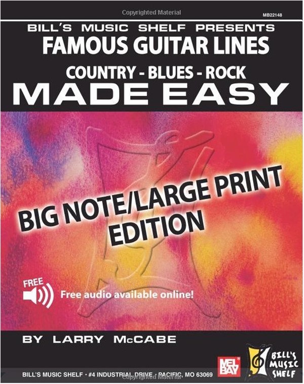 Famous Guitar Lines Made Easy - Big Note/Large Print Edition