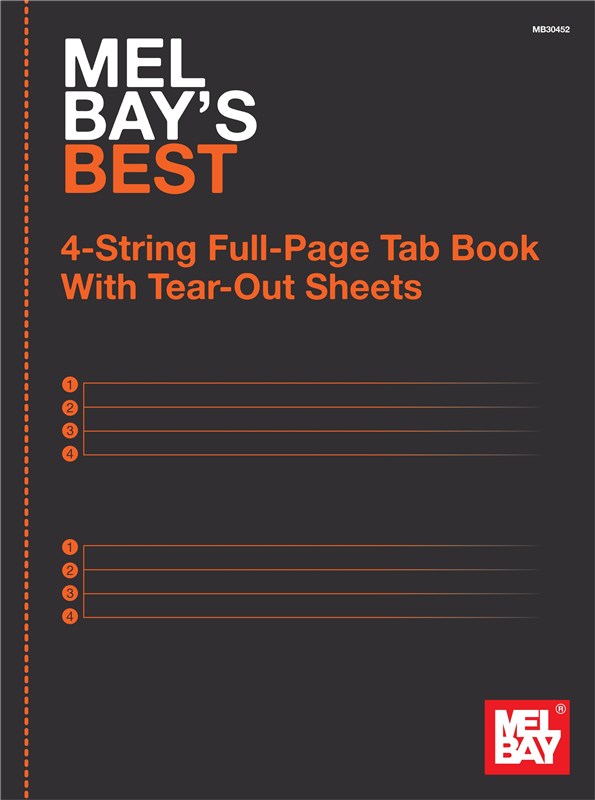 Mel Bay's Best 4-String Full-Page Tab Book With Tear-Out Sheets