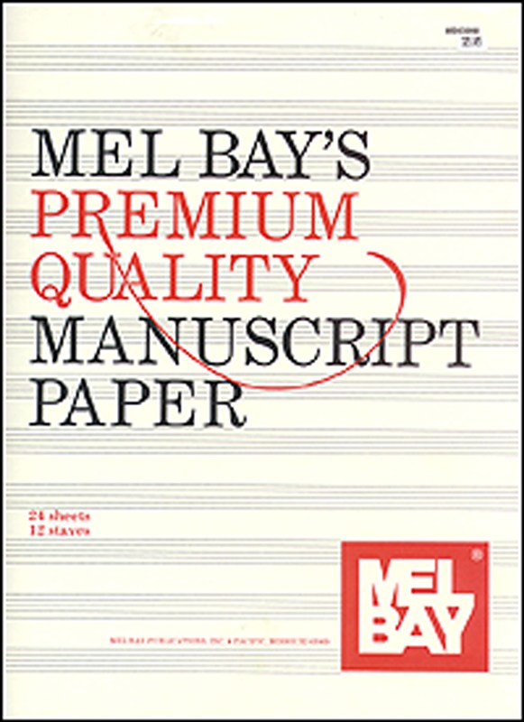 Premium Quality Manuscript Paper Twelve-Stave Quire (24)