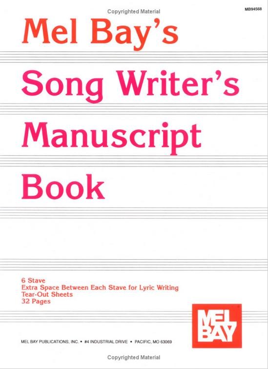 Song Writer's Manuscript Book