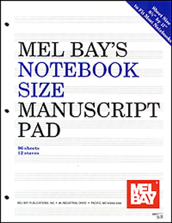 Notebook-Size Manuscript Pad 12-Stave