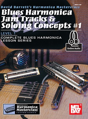 David Barrett: Blues Harmonica Jam Tracks And Soloing Concepts #1 (Book/Online Audio)