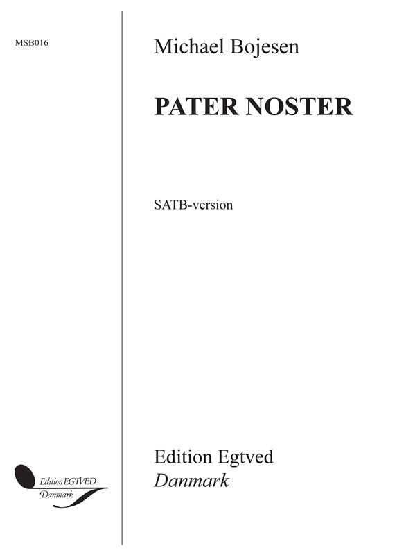MICHAEL BOJESEN PATER NOSTER SATB