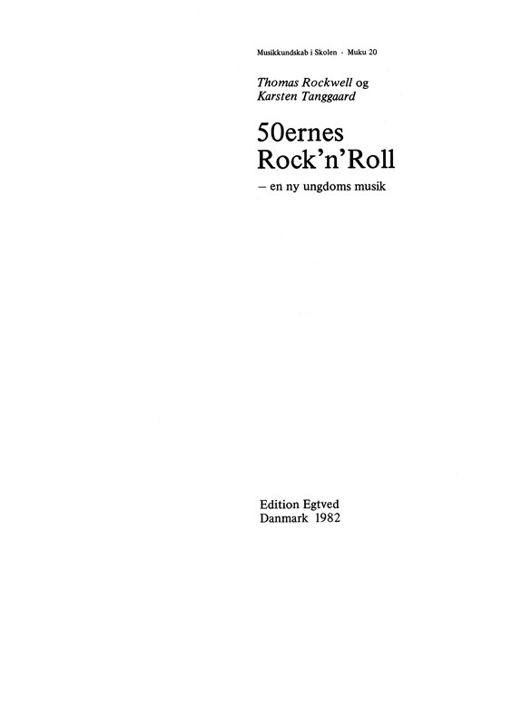 50'ERNES ROCK'N'ROLL (LÆREBOG)