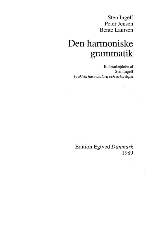 DEN HARMONISKE GRAMMATIK
