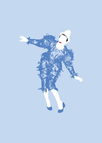 Pop Art: Bowie (Clown) - Greeting Card
