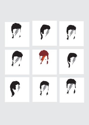 Pop Art: Bowie Contact Sheet - Greeting Card