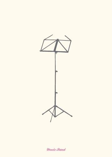 Vintage: Music Stand - Greetings Card