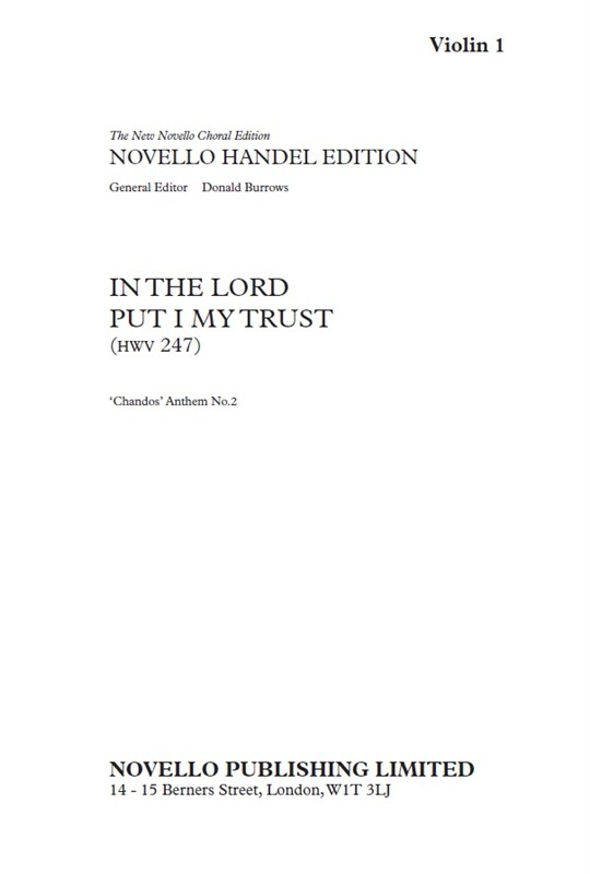 Handel Lord Put Trust (Cranmer) Pts