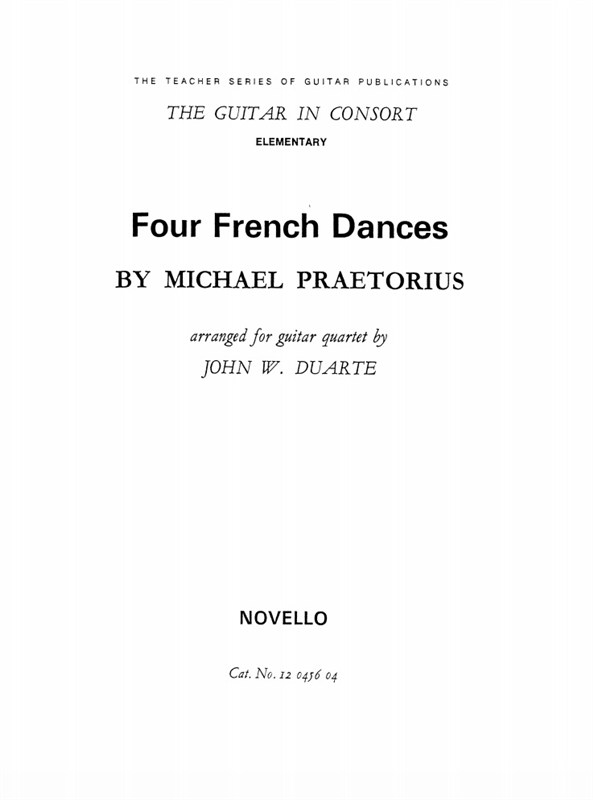 Praetorius: Four French Dances for Guitar