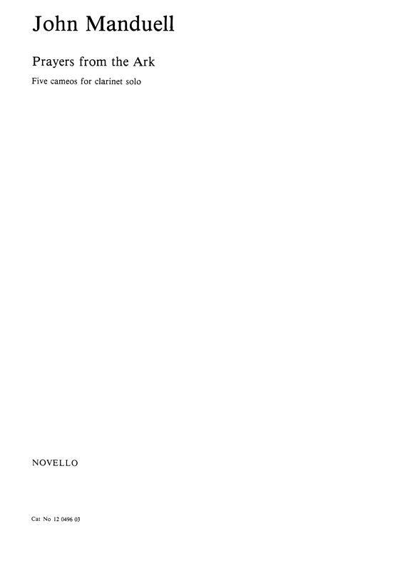 Manduell: Prayers From The Ark for Solo Clarinet