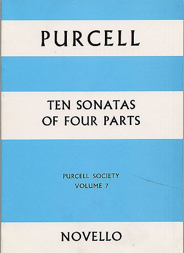 Purcell Society Volume 7 - 10 Sonatas Of Four Parts (Full Score)