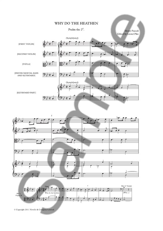 Henry Purcell: Why Do The Heathen