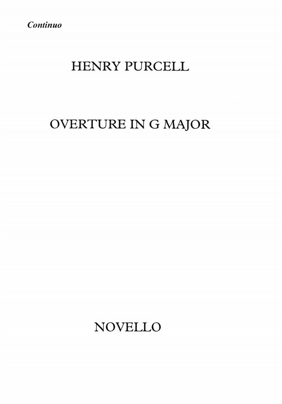 Henry Purcell: Overture In G (String Parts)