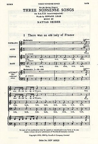 Matyas Seiber: Three Nonsense Songs